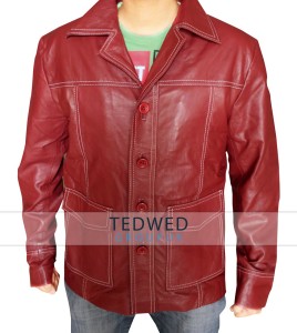 Fight Club Brad Pitt Red Jacket