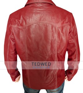 Red Brad Pitt Jacket Leather