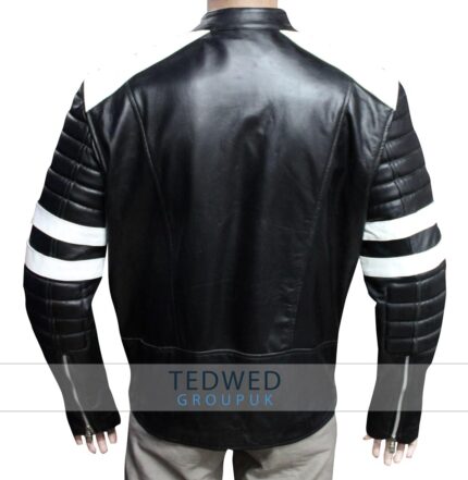 Brad Pitt Fight Club Motorcycle Leather Jacket