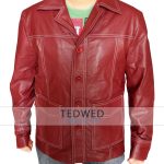 Brad Pitt Fight Club Leather Jacket