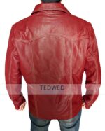 Red Brad Pitt Jacket Leather