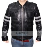 Black Leather Leon Kennedy Jacket