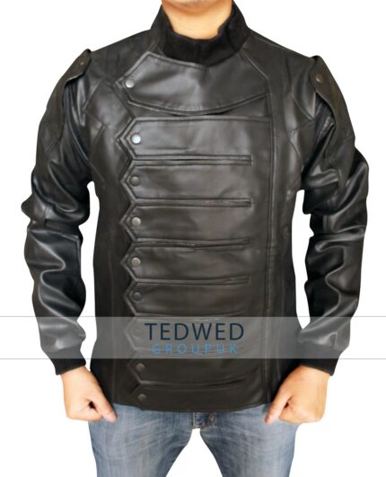 Captain America Silver Armour_Bucky_Barnes Vest Jacket