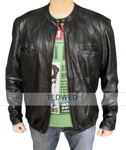 Oblow Zac Efron 17 Again Leather Jacket