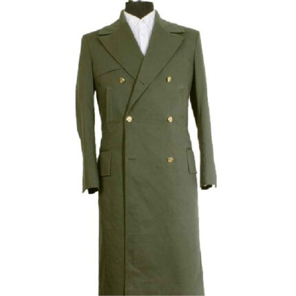 1TH Doctor Who Green Long Coat