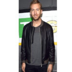 Calvin Harris leather Leather Jacket