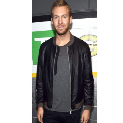 Calvin Harris leather Leather Jacket