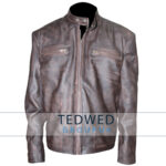 Tom Cruise Distressed Brown Leather Jacket