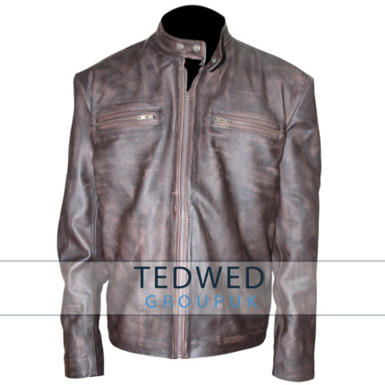Tom Cruise Distressed Brown Leather Jacket