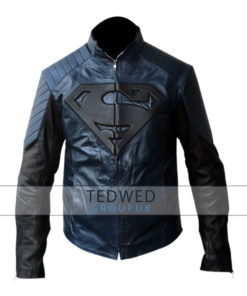 Superman Smallville Blue and Black Jacket