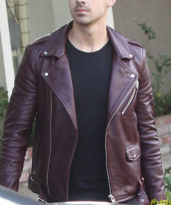 Joe Jonas Maroon Jacket