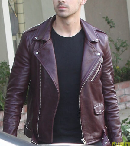 Joe Jonas Maroon Jacket