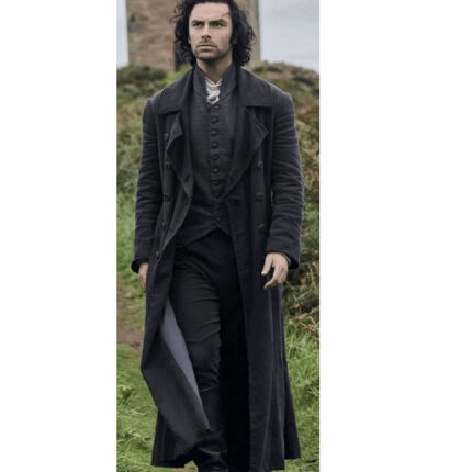 Aidan Turner Poldark Season 05 Wool Black Coat