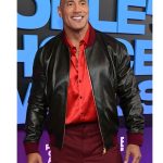 People's Choice Awards 2021 The Rock-Dwayne Johnson Lather Jacket