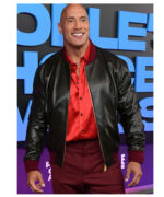 People's Choice Awards 2021 The Rock-Dwayne Johnson Lather Jacket