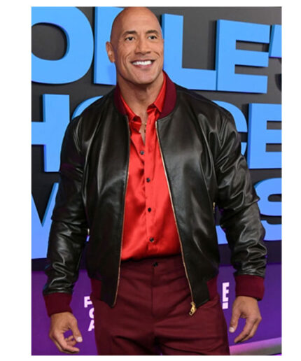 People's Choice Awards 2021 The Rock-Dwayne Johnson Lather Jacket