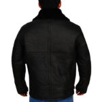 B3 Bomber Sheepskin Black Shearling Leather Jacket