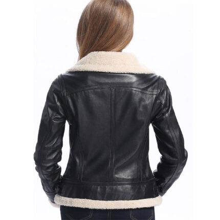Black Shearling Leather Jacket