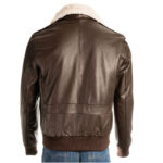 Brown Pilot Bomber Shearling Jacket