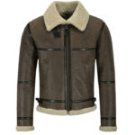Men B3 Brown Air Force Shearling Jacket