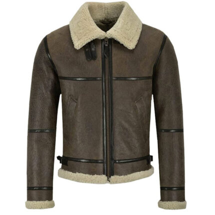 Men B3 Brown Air Force Shearling Jacket
