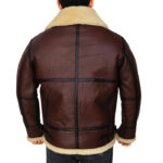 Men Shearling B3 Brown Bomber Jacket