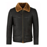 Mens American Traditional Black Shearling Jacket