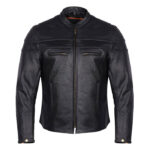 Mens Genuine Racer Leather Motorcycle Jacket