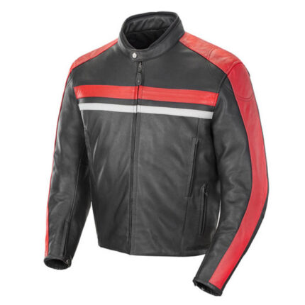 Old School 2.0 Black & Red Leather Jacket