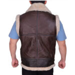 Sheepskin Men Brown Shearling Vest