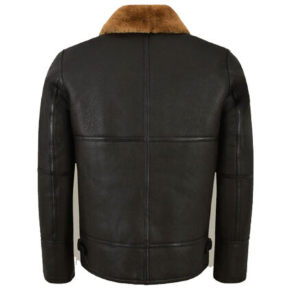 Traditional Black Shearling Jacket