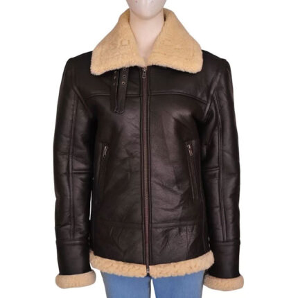 Women B3 Bomber Shearling Aviator Jacket