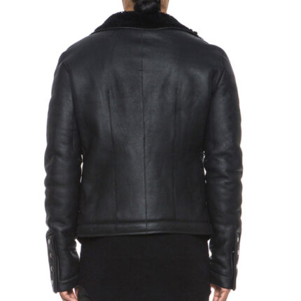Women Sheepskin Oversized Collar Jacket