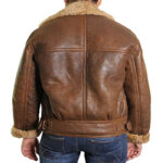 Womens Brown Shearling Leather Jacket