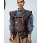 Jennifer Connelly Sleeveless Leather Jacket