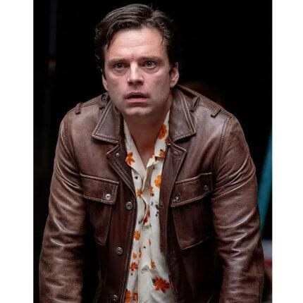 Sebastian Stan A Different Man 2024 Brown Leather Jacket