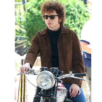 Timothee Chalamet A Complete Unknown Brown Suede Jacket