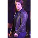 Tom Cruise Mission Impossible 8 Black Leather Jacket