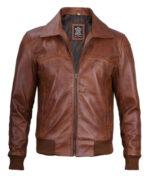 Brown Distressed Leather Jackets For Men