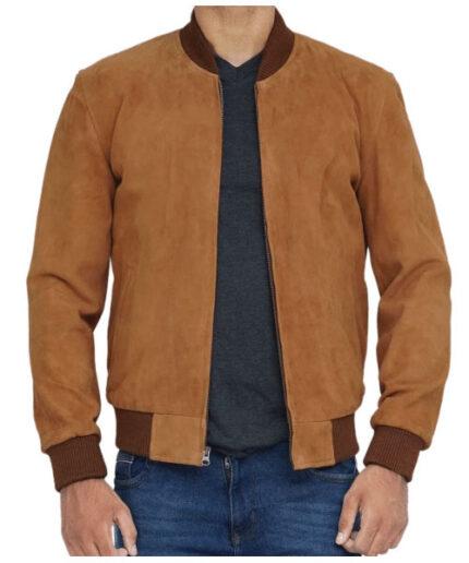 Brown Men's Suede Leather Jacket