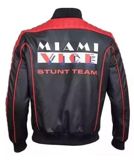 Ryan Gosling The Fall Guy Miami Vice Stuntman Bomber Leather Jacket
