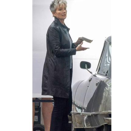 Down Cemetery Road Emma Thompson Leather Coat