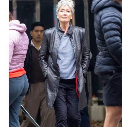 Emma Thompson Down Cemetery Road Women's length Leather Coat