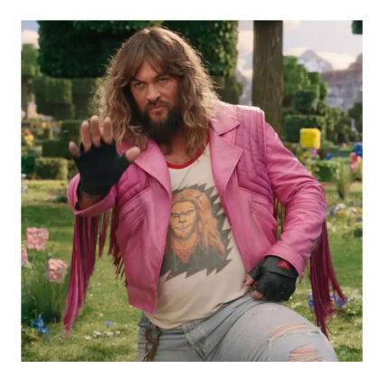Jason Momoa A Minecraft Pink Leather Jacket